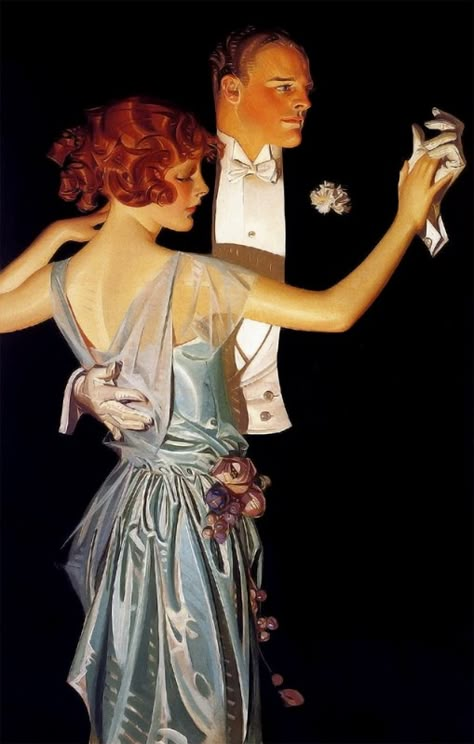 Leyendecker Art, Joseph Christian Leyendecker, Vintage Illustration Art, Arte Cyberpunk, Couple Dancing, 영감을 주는 캐릭터, Pose References, Art Refs, Art Studies