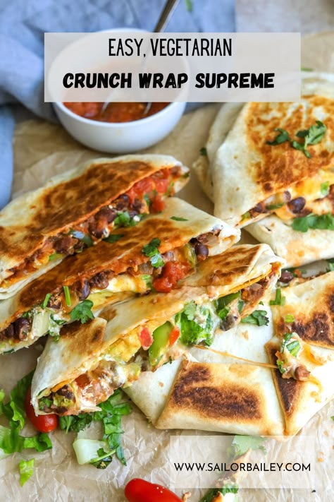 Black Bean Crunch Wrap Vegetarian Crunch Wrap, Bean Crunch Wrap Supreme, Black Bean Crunch Wrap, Vegetarian Crunch Wrap Supreme, Veggie Crunch Wrap Supreme, Black Bean Crunch Wrap Supreme, Bean Wrap, Crunch Wrap Supreme Recipe, Crunchwrap Recipe