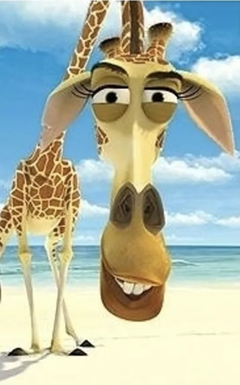 Melman Madagascar Funny, Giraffe Meme, Madagascar Movie Characters, Yung Sherman, Madagascar Movie, Male Cartoon Characters, Shark Tale, Sacha Baron Cohen, Ben Stiller