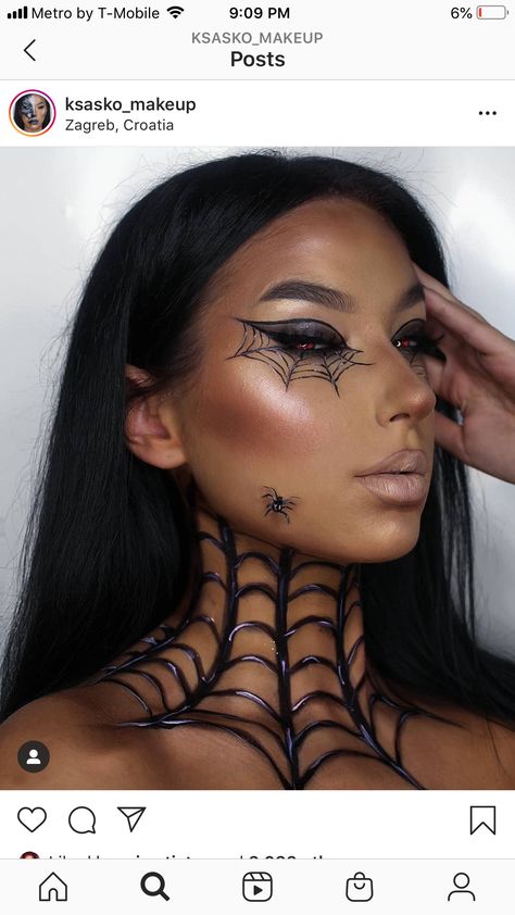 Spider Web Makeup, Web Makeup, Girl Halloween Makeup, Spider Makeup, Camouflage Concealer, Amazing Halloween Makeup, Can't Stop Won't Stop, Sweet Cheeks, Halloween Make Up