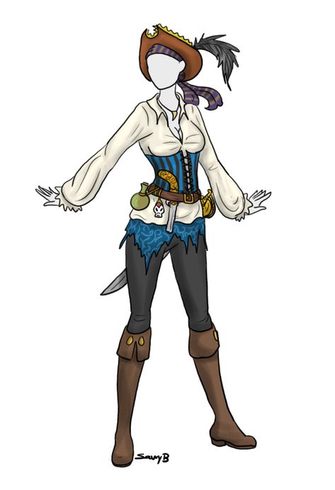 Pirate Outfit Adoptable SOLD by Captain-Savvy on DeviantArt Pirate Outfit Drawing Reference, Anime Pirate Outfit, Pirate Clothes Female Drawing, Pirate Clothing Drawing, Pirate Outfit Female Drawing, Pirate Clothes Drawing, Pirate Outfit Drawing, Halloween Costumes Pirate, Pirate Ideas