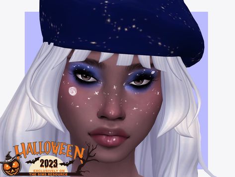 The Sims Resource - Cute Midnight Facepaint Sims 4 Starry Cc, Sims 4 Star Clothes, Sims 4 Cc Star Makeup, Sims 4 Astronomy Cc, The Sims 4 Cc Face Tattoo, Sims 4 Cc Space Clothing, Sims 4 Celestial Cc, Sims 4 Cc Space, Sims 4 Space Cc