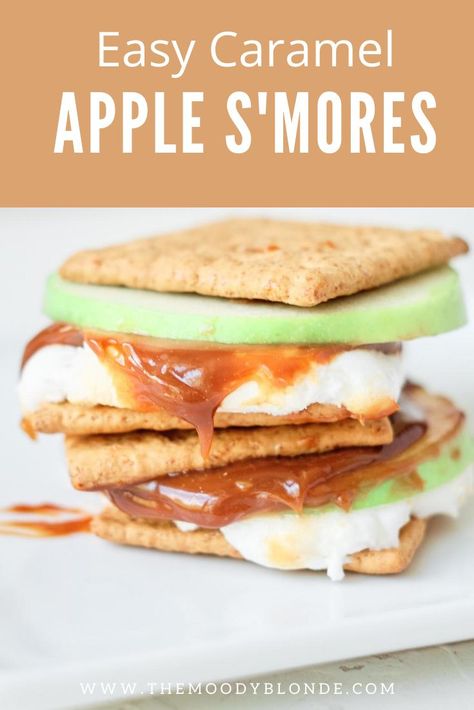 Best Apple Desserts, Dessert Apple, Smores Dessert, Caramel Apples Easy, Caramel Apple Dip, Apple Dessert, How To Make Sandwich, Healthy Family Meals, Easiest Apples