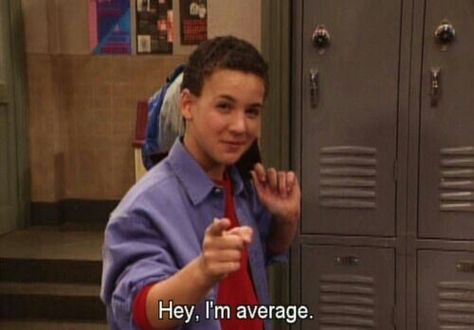 Hey I'm average Boy Meets World, Boy Meets, Writing, Red, Blue