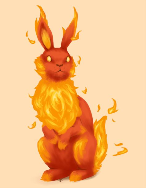 fire rabbit on Tumblr Fire Rabbit Tattoo, Fire Rabbit, Rabbit Tattoo, Mystical Animals, Rabbit Tattoos, Rabbit Illustration, Heroic Fantasy, Rabbit Art, Bunny Art