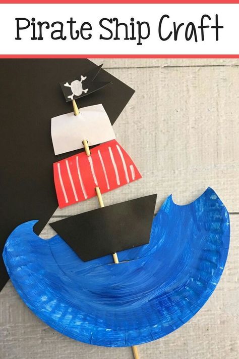 Pirate Ship Craft, Kids Pirate Ship, Pirate Activities, Pirate Crafts, Ship Craft, Pirate Art, Pirate Day, Pirate Theme, Fun Craft