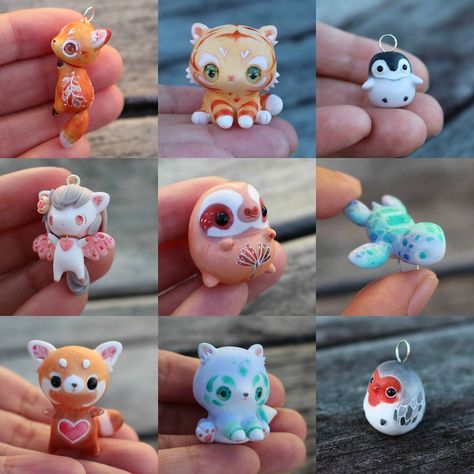 Fimo Kawaii, Polymer Clay Kawaii, Clay Dragon, Polymer Clay Diy, Polymer Clay Animals, Going Live, Cute Polymer Clay, Clay Animals, Clay Miniatures