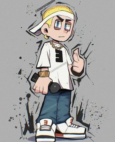 Eminem Illustration Art, Rap Cartoon Art, When Eminem Said, Eminem Cartoon Art, Eminem Drawing Ideas, Eminem Drawing Cartoon, Eminem Animated, Cartoon Eminem, Eminem Doodles