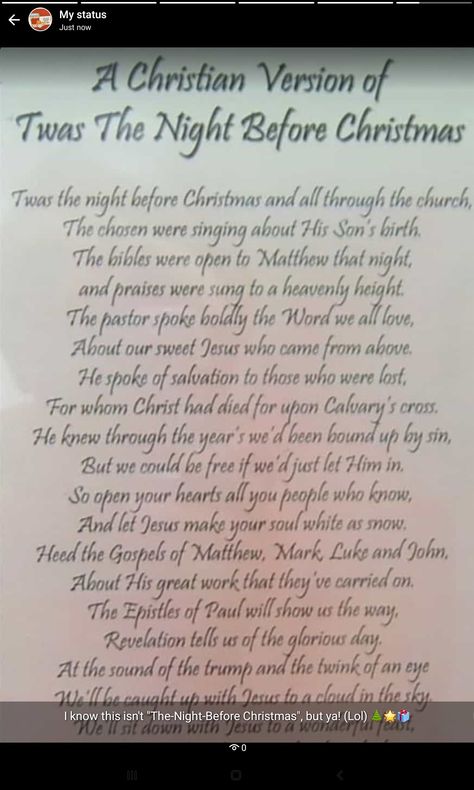 Twas The Night Before Christmas Christian Version, Prayer For Christmas Season, Christian Version Of Twas The Night Before Christmas, Christmas Prayers And Blessings, Twas The Night Before Christmas Poem, Christmas Poems For Church, Christmas Readings, Devotion Ideas, Christmas Prayers