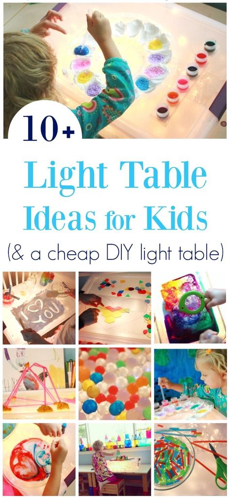 Table Activities For Kids, Light Table For Kids, Light Table Ideas, Light Table Activities, Light Box Activities, Diy Light Table, Diy Kids Table, Table Activities, Sensory Lights