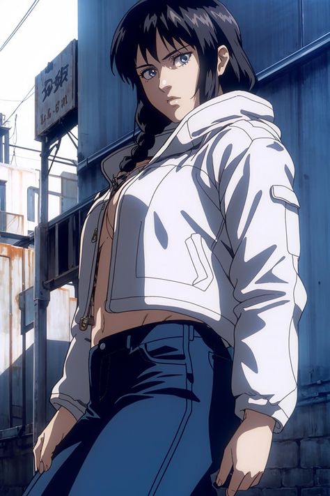 Motoko Kusanagi 1995, Ghost In The Shell 1995, Kusanagi Motoko, Volumetric Lighting, Motoko Kusanagi, Bad Image, Ghost In The Shell, Braids For Long Hair, Best Anime Shows