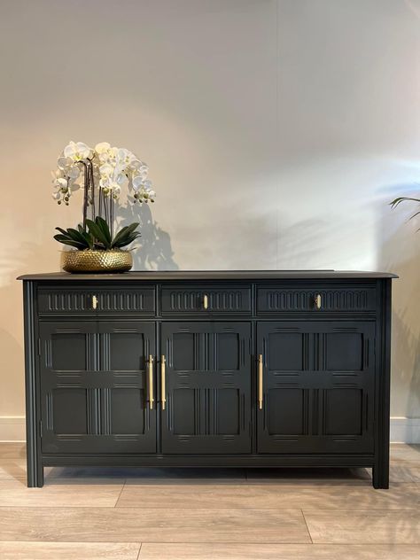 Upcycled Sideboard, Sideboard Upcycle, Large Sideboard, New Identity, Timeless Furniture, Buying Furniture, Quality Furniture, Furniture Making, Gold Accents