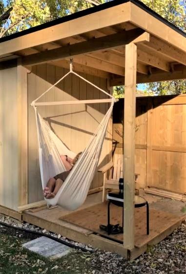 Hammock Chairs, Under Deck, Under Decks, Hanging Hammock, Hanging Ideas, Set It Up, Hammock Chair, Yard Ideas, Hanging Chair