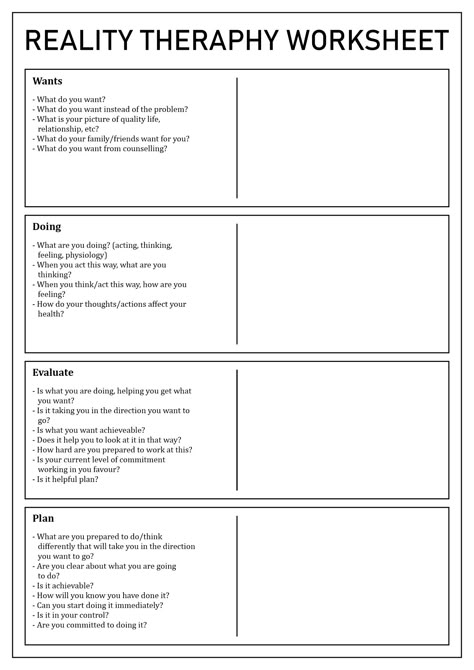 Reality Therapy Worksheets Reality Therapy Activities, Self Discovery Group Activities, Getting To Know Your Client Worksheet, Reality Therapy Worksheets, I Am Someone Who Worksheet, Family Therapy Interventions Activities, Communication Group Therapy Activities, Substance Use Group Ideas, Resistant Clients In Therapy