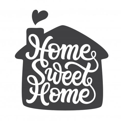 Premium Vector | Home sweet home. Stencils Printables Templates, Home Vector, Vector Typography, Silhouette Template, Indian Tattoo, Book Folding, Graphic Editing, Love Yourself Quotes, Cricut Creations