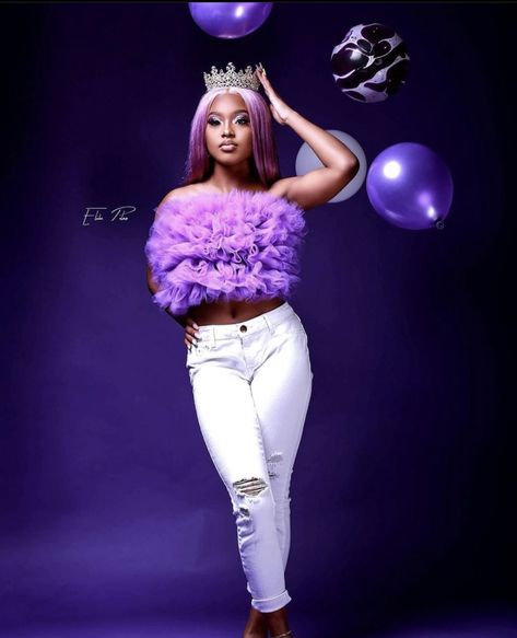 Purple Birthday Photoshoot, Purple Birthday Outfits, Purple Photoshoot, 16 Photoshoot, Sweet 16 Pictures, Sweet 16 Outfits, 18th Birthday Outfit, 16th Birthday Outfit, 13 Birthday