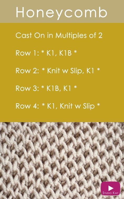 How to Knit the Honeycomb Brioche Stitch with Easy Free Knitting Pattern Video Tutorial with Studio Knit via @StudioKnit Hantverk Diy, Honeycomb Stitch, Brioche Knitting, Studio Knit, Brioche Stitch, Knitting Instructions, How To Purl Knit, How To Knit, Knit Stitch Patterns