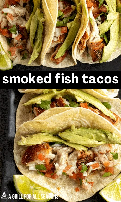 Smoked Fish Tacos, Smoked Tilapia, Smoked Tilapia Recipes, Smoked Halibut Recipes, Smoked Tacos, Smoked Halibut, Halibut Tacos, Smoked Cod, Smoked Fish Recipe