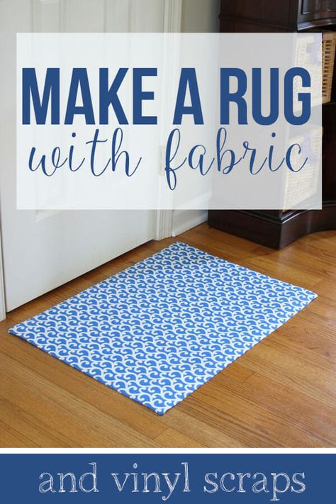 Make an area rug using fabric and vinyl flooring scraps. Easy DIY that will add color and style to your home. | In My Own Style #rugs #arearugs #DIYrugs #DIYdecor #Fabric #decoratingwithfabric Make A Rug, Painted Floor Cloths, Homemade Rugs, Painted Floor, Floor Cloth, Diy Carpet, A Rug, Diy Rug, Own Style