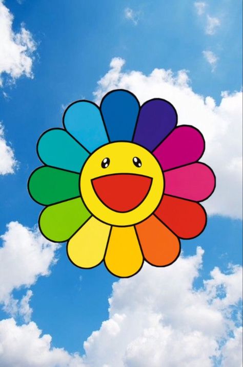 Takeshi Murakami, Athstetic Wallpaper, Murakami Flower, Japanese Pop Art, Happy Smiley Face, Blue Flower Wallpaper, Dont Touch My Phone Wallpaper, Cute Laptop Wallpaper, Iphone Wallpaper Hipster