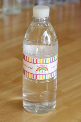 {How-to} Make Custom Water Bottle Labels - Glorious Treats Water Bottle Lables, Water Bottle Labels Free, Diy Water Bottle Labels, Bottle Lables, Birthday Bottle, Custom Water Bottle Labels, How To Make Water, Serving Ideas, Diy Water Bottle