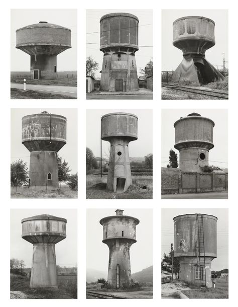 Bernd Becher, Hilla Becher. Water ... Hilla Becher, Water Towers, Cooling Tower, Industrial Architecture, Conceptual Artist, Street Portrait, Industrial Photography, Dusseldorf, Grand Designs