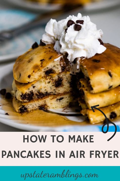 Transform your breakfast routine with this easy and family friendly recipe for How to Make Pancakes in the Air Fryer! Whip up a delicious batch of fluffy pancakes with minimal effort and minimal mess. Enjoy a sweet, warm breakfast with your loved ones and make it extra special with some maple syrup, fresh fruit, or chocolate chips! 🥞🍓 Air Fryer Pancakes, Homemade Buttermilk Pancakes, Freeze Pancakes, Stack Of Pancakes, How To Cook Pancakes, Pancakes For Breakfast, Make Pancakes, Fun Breakfast, Air Fryer Cooking Times