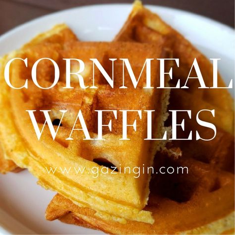 Corn Waffle Recipe, Cornbread Waffles Recipe, Buttermilk Waffles Recipe, Cornmeal Waffles, Cornmeal Recipes, Cornbread Waffles, Farm Recipes, Waffle Iron Recipes, Waffle Ingredients