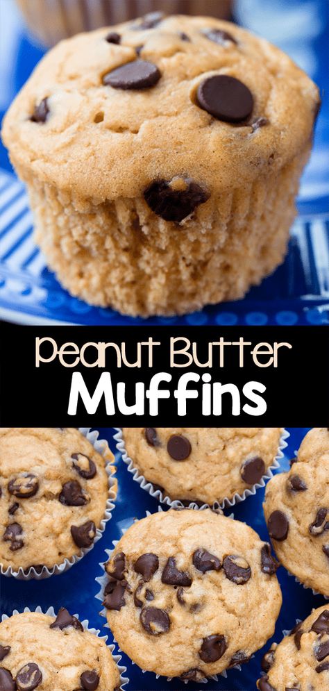 Healthy Peanut Butter Breakfast, Vegan Muffin Recipe, Peanut Butter Muffins Recipes, Homemade Banana Muffins, Dessert Favorites, Ella Vegan, Butter Muffins, Peanut Butter Breakfast, Peanut Butter Muffins