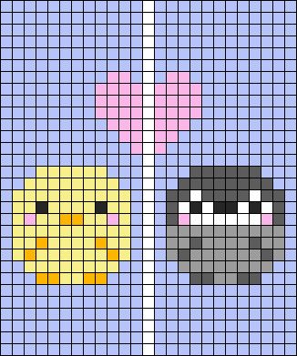 Penguin Bracelet Pattern, Couple Alpha Pattern, Matching Alpha Patterns, Penguin Alpha Pattern, Duck Bracelet Pattern, Pixel Art Matching, Alpha Keychain Pattern, Alfa Pattern, Keychain Matching