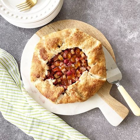 Rhubarb Galette - A Pretty Life In The Suburbs Galette Cookie Recipe, Rhubarb Oatmeal Muffins, Fruit Based Desserts, Cream Puffs Recipe Easy, Strawberry Rhubarb Muffins, Rhubarb Galette, Rhubarb Oatmeal, Cream Puffs Easy, Cream Puffs Recipe