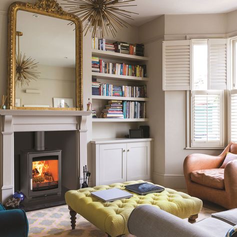 Edwardian Villa, 1930s Living Room, Alcove Ideas Living Room, Alcove Ideas, Terrace Houses, Lion House, Ivy Cottage, Victorian House Interiors, Victorian Living Room