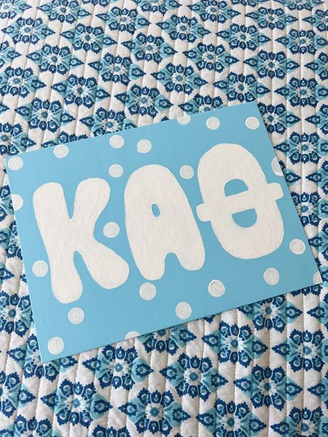 Theta Painting, Kappa Alpha Theta Canvas, Theta Canvas, Theta Crafts, Canvas Sorority, Sorority Paddles, Theta Sorority, Sorority Canvas, College Dorm Room Decor