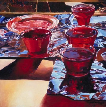 Mary Pratt, one of my favourite Canadian artists. Red Currant Jelly, Mary Pratt, Currant Jelly, Colour Study, Inuit Art, Red Currant, Art Brut, Canadian Art, Popular Artists