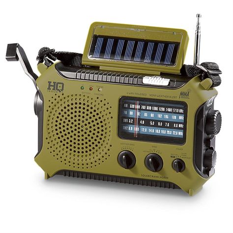 HQ ISSUE Multi-Band Dynamo & Solar Powered Radio, Black Noaa Weather Radio, Emergency Radio, Shortwave Radio, Survival Equipment, Portable Radio, Disaster Preparedness, Short Waves, Hand Crank, Two Way Radio