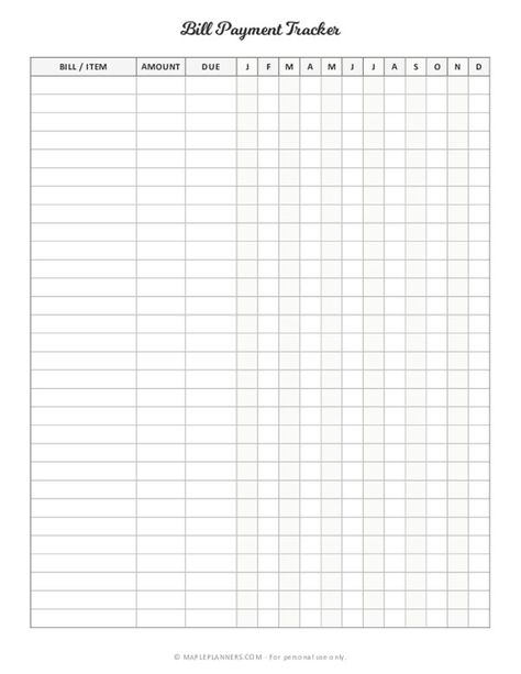 Bill Payment Tracker Bill Pay Checklist, Bill Payment Tracker, Bill Payment Checklist, Bill Tracker Printable, Payment Tracker, Bill Pay, Daily Weekly Monthly Planner, Monthly Bill, Bill Tracker