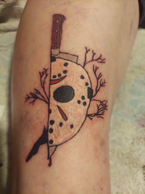 Jason Voorhees Mask, Friday The 13th Jason, Knife Tattoo, Tattoo Life, Jason Voorhees, Armband Tattoo, Tattoo Ideas Design, Angel Tattoo Men, A Tattoo