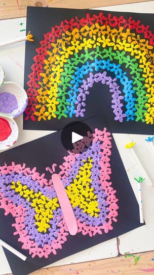 1.3M views · 41K reactions | Straw Print Crafts🎨🌈 follow @abcdeelearning for more kids ideas | Deena Keller | abcdeelearning · Original audio Straw Art For Kids, K4 Crafts, Rainbow Activities For Kids, Ganpati Decor, Spring Arts And Crafts, Print Crafts, Spring Activity, Straw Art, Children Crafts