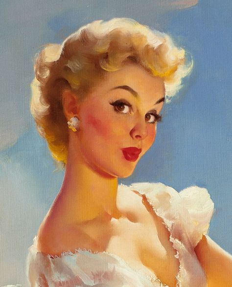 Gil Elvgren Gil Elvgren, Vintage Illustration Art, Pin Up Girl Vintage, Vintage Illustrations, Art Wallpaper Iphone, Woman Drawing, Vintage Pinup, Illustrations And Posters, Up Girl