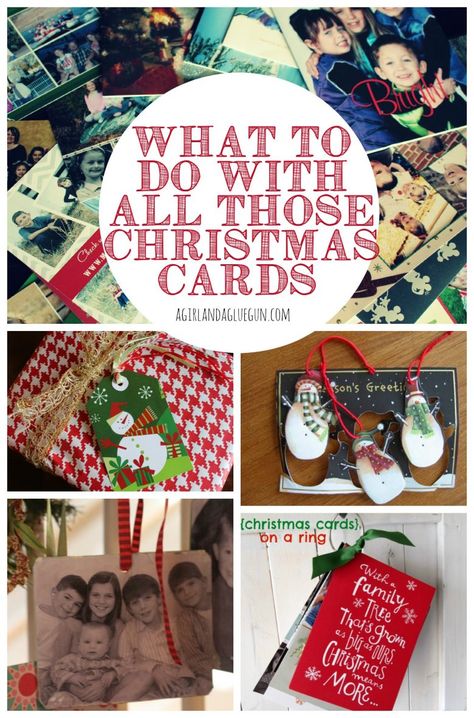 what to do with christmas cards-after christmas. - A girl and a glue gun Recycle Christmas Cards, Christmas Tips, Christmas Card Crafts, 12 December, Old Christmas, Nail Swag, Jar Crafts, Glue Gun, Xmas Crafts