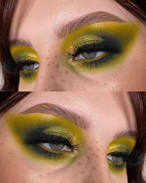 Four Twenty Palette Looks, Gemini Palette Looks, Cute Aesthetic Makeup, Gemini Palette, Hydrating Camo Concealer, Four Twenty, Yellow Makeup, Makeup Nails Art, Magical Makeup