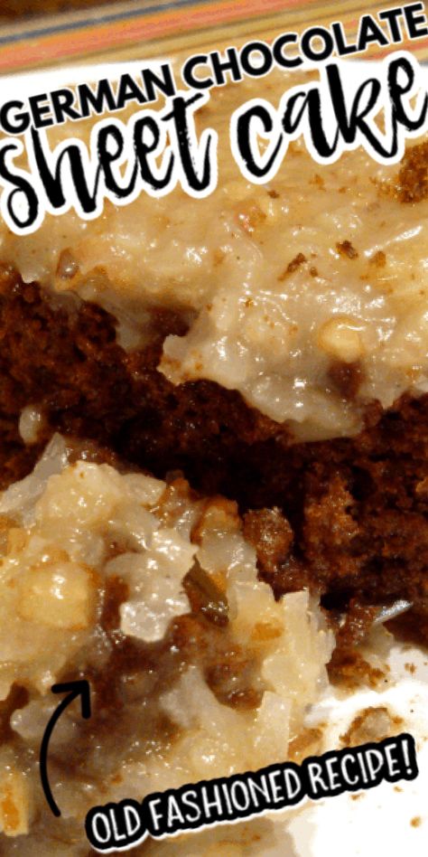 German Chocolate Cake Sheet Cake, German Chocolate Sheet Cake Recipe, German Choc Cake Recipe, German Chocolate Cake Icing Recipe, German Chocolate Cake Mix Recipes, German Chocolate Desserts, German Chocolate Sheet Cake, German Choc Cake, German Chocolate Cake Frosting