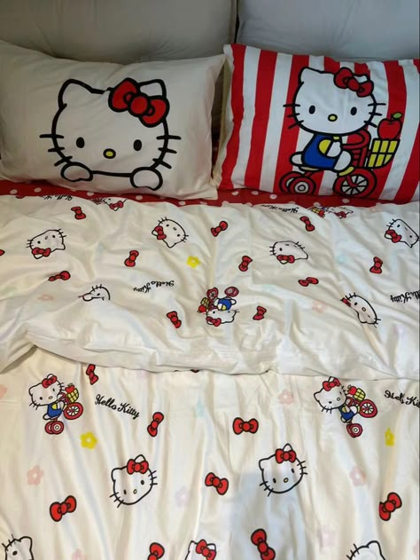 Hello Kitty Random, Baddie Essentials, Hello Kitty Products, Hello Kitty Bedding, Hello Kitty Bedroom, Hello Kitty Bed, Sanrio Aesthetic, Kitty Girl, To Buy List