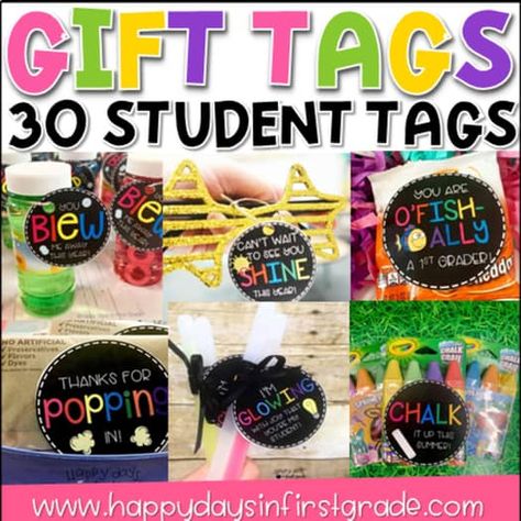 Happy Days in First Grade | Teachers Pay Teachers Gift Tags For Students, Open House Gifts, Back To School Gift Tags, Student Gift Tags, Welcome To School, Kindergarten Gifts, One Smart Cookie, Free Printable Gift Tags, Chalk It Up