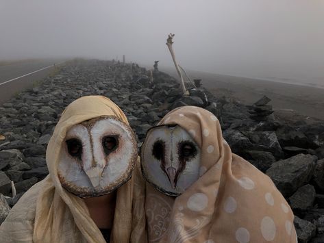 Barn Owl Masks for Halloween Costume Creepy Adult Masquerade Animal Bird Custom Handmade Props - Etsy Crow Masks, Couple's Costume, Masks For Halloween, Crow Mask, Creepy Masks, Masquerade Ball Mask, Costume Masquerade, Creepy Animals, Owl Mask