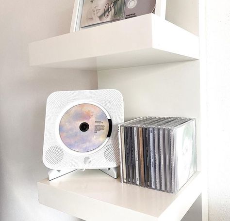 Ariana Grande Bedroom Aesthetic, Cd Stand, Cd Organization, Cd Shelves, Cd Wall, Cd Storage, Hifi Speakers, Cute Bedroom Decor, Aesthetic Rooms