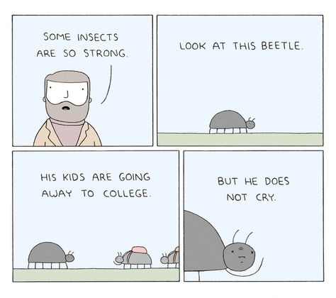 Poorly Drawn Lines #beetles are strong #tears #inspiration Poorly Drawn Lines, The Awkward Yeti, 4 Panel Life, Funny Animal Comics, Clean Funny, Clean Humor, Short Comics, Random Funny Stuff, Web Comics