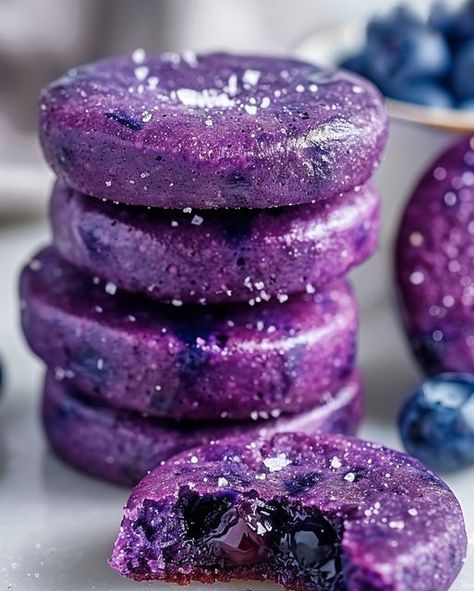 Tasty Recipes Optimal Recipes, Lemon Blueberry Cookies, Fruity Cookies, Amazing Cookie Recipes, Fruity Treats, Blueberry Cookies, Cookies Soft, Dessert Recipies, Blue Cookies