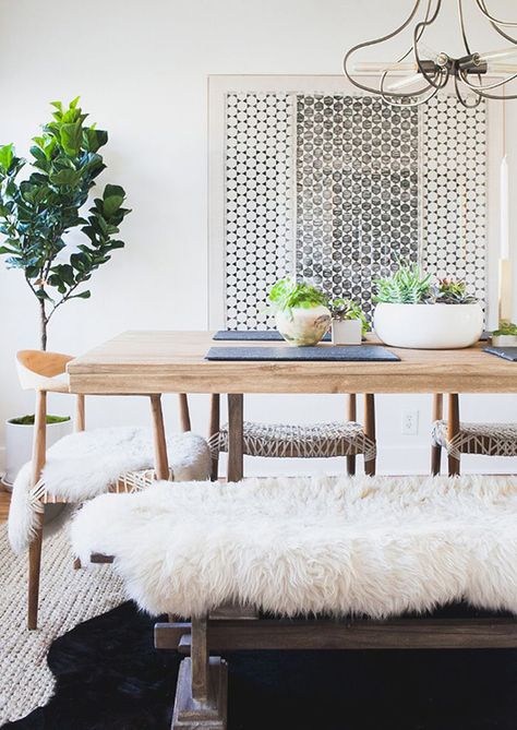 Dining Room Inspiration Ikea Sheepskin, Bohemian Dining Room, Dining Room Inspiration, Style At Home, Dining Room Design, Room Table, Interior Design Styles, Home Fashion, Rumi