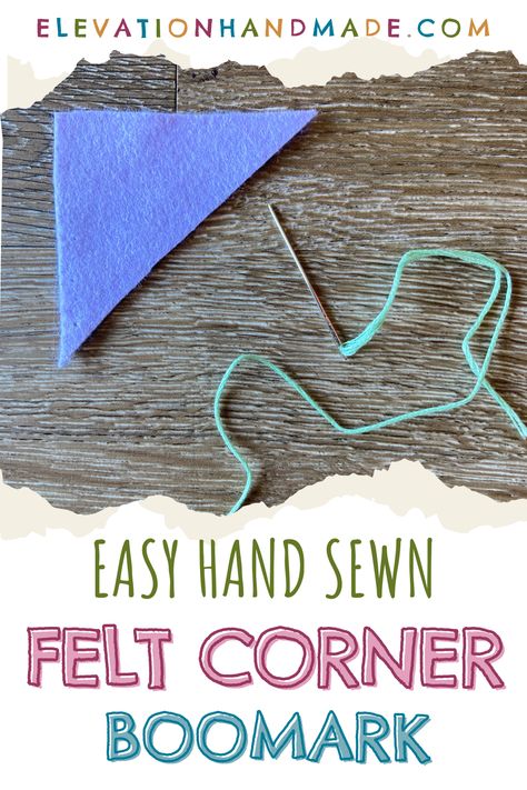 Unleash your child's creativity with this DIY felt bookmark pattern! This easy-to-follow guide will have your kids excited about crafting while learning valuable sewing skills. Not only is this a great homeschooling activity, but it's also an excellent way to encourage your children to read more! So, let's get sewing and create some fabulous bookmarks together! Felt Book Corner Diy, Felted Bookmarks Diy, Sewing Projects For Book Lovers, Diy Felt Bookmarks Free Pattern, Hand Sewn Bookmark, Felt Corner Bookmarks Pattern, Diy Felt Bookmarks, Felt Bookmarks Diy Pattern, Felt Bookmark Pattern